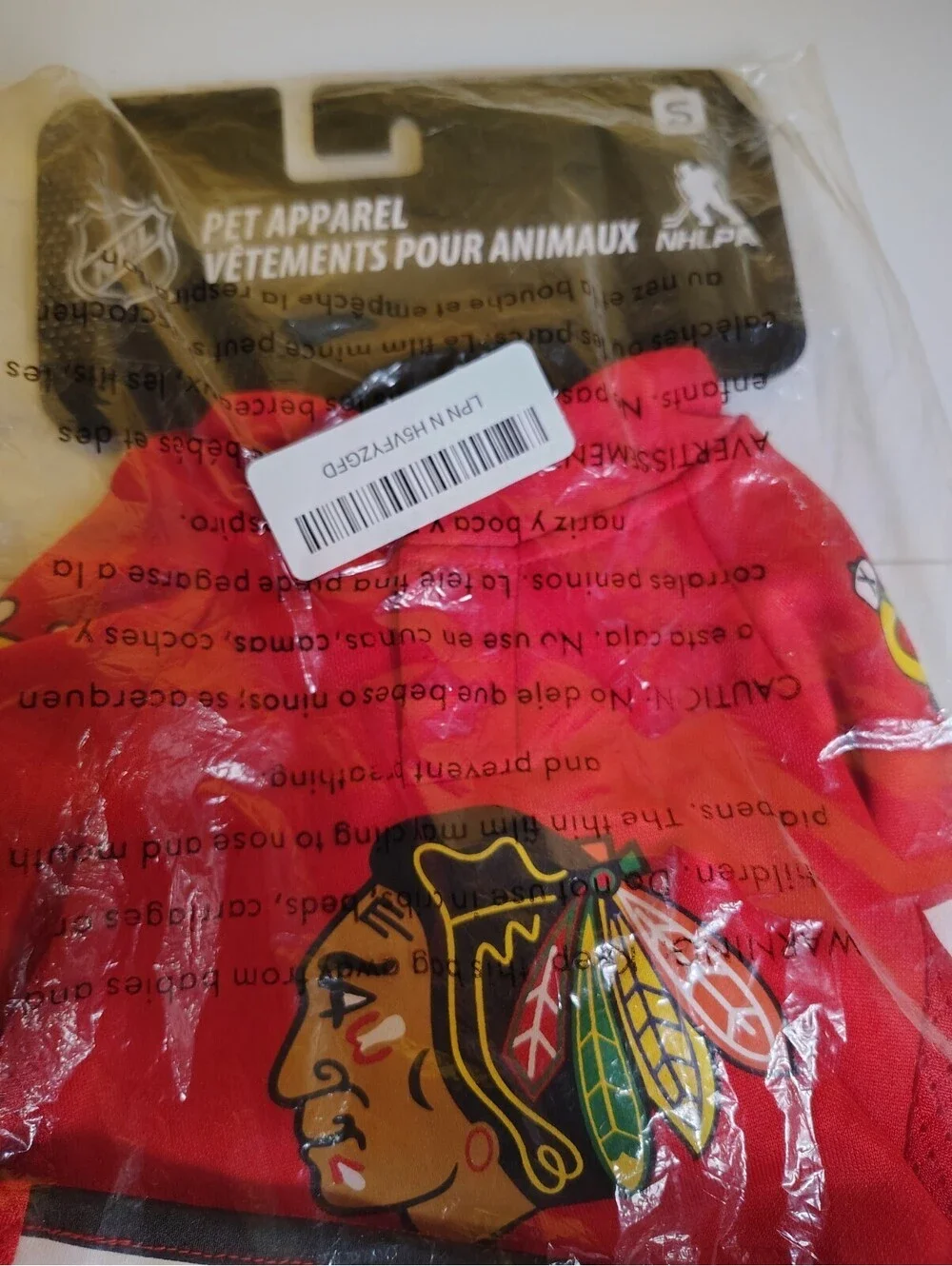 NIB Pets First Chicago Bedard Blackhawks NHL Pet Jersey Clothes Small